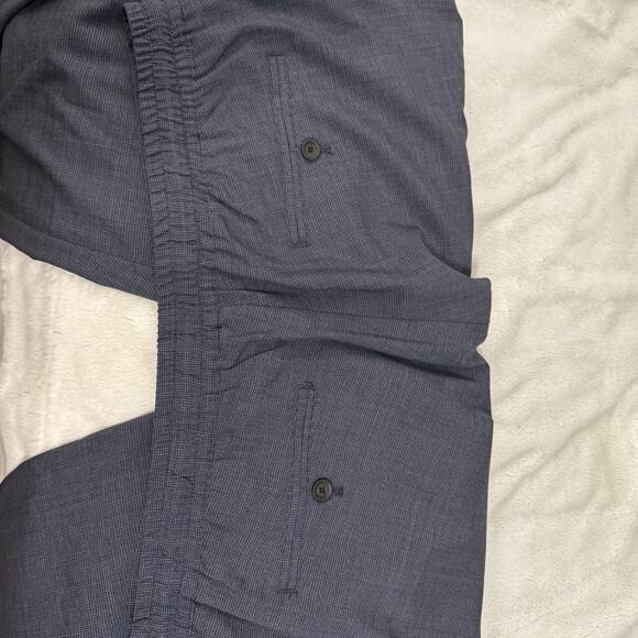 Robert Barakett Men’s 36 Blue Plaid Wool Blend Pants - Picture 10 of 11